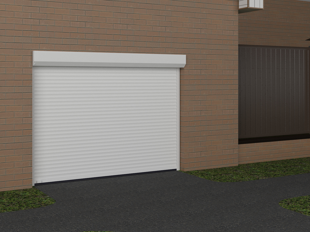 Встроенный монтаж, короб наружу позволяет расположить все элементы рольворот в нише внутри проема.